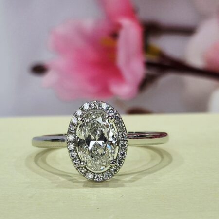 Engraved  Lab Grown Diamond 925 Sterling Ring