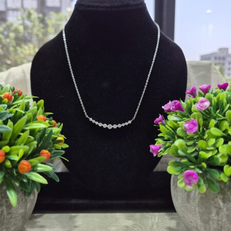 Citrine  Lab Grown Diamond 925 Sterling Nackless