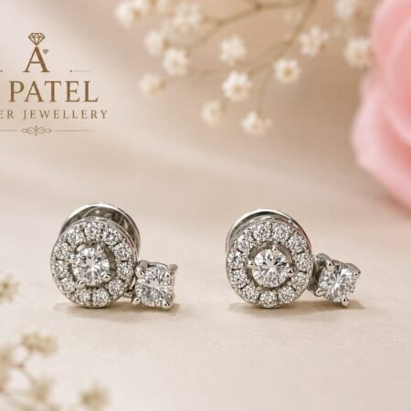 Round Mojo Diamond 925 Sterling Earrings