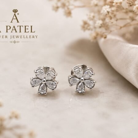 Flower Sparkling 925 Sterling Silver Earring